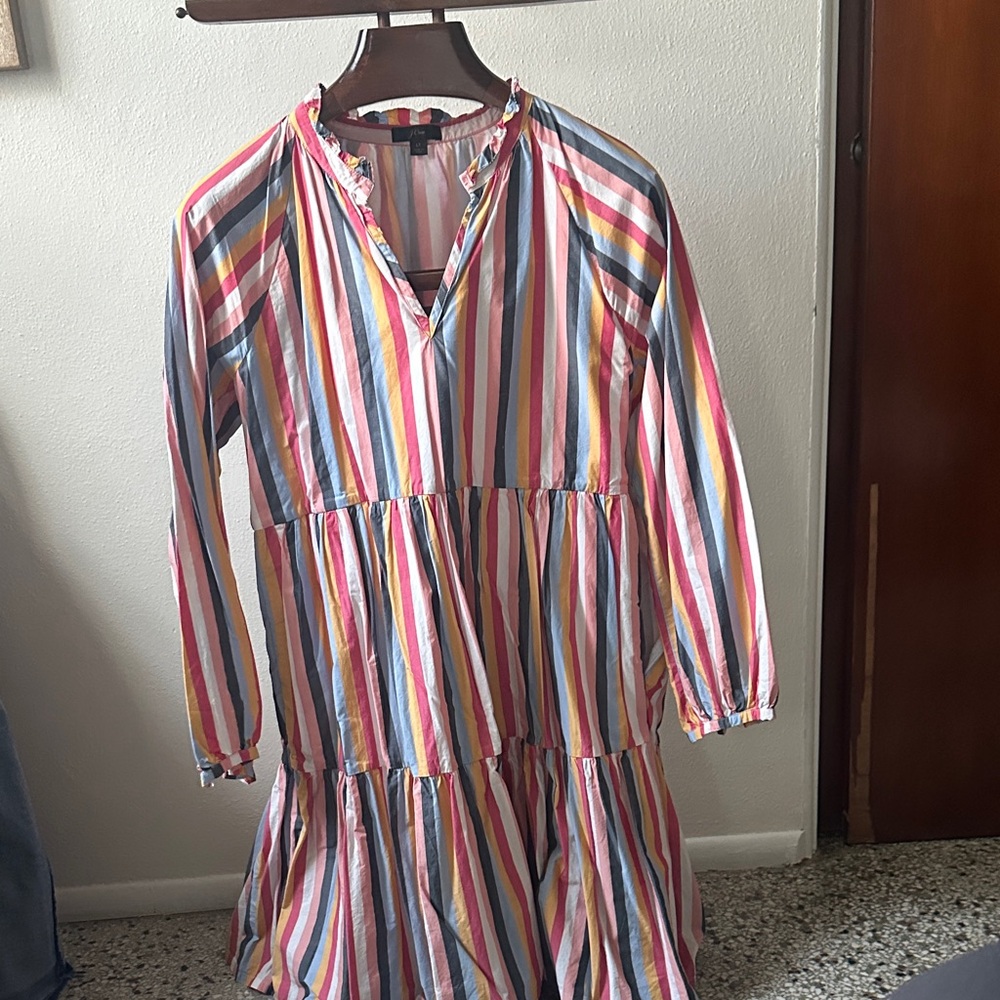 J. Crew Multicolor Striped Dress